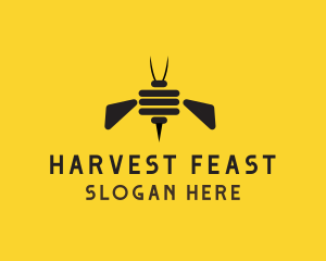 Bee Insect Hive logo design