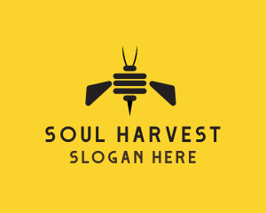 Bee Insect Hive logo design