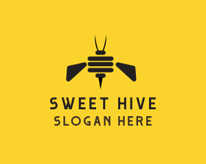 Bee Insect Hive logo design