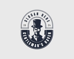 Gentleman Top Hat logo design