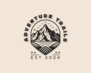 Trekking - Mountain Trekking Adventure logo design