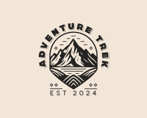 Trekking - Mountain Trekking Adventure logo design