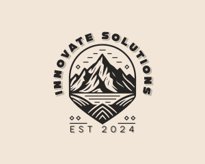 Nature Park - Mountain Trekking Adventure logo design