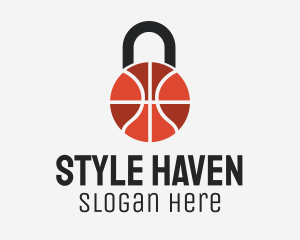 Basketball Ball Lock  Logo