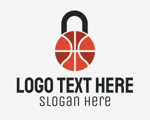 Sports - Basketball Ball Lock logo design