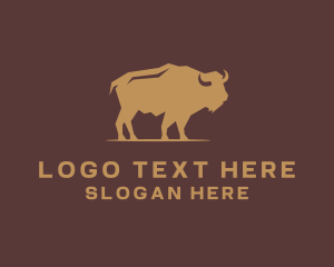Herd - Native Buffalo Wildlife logo design