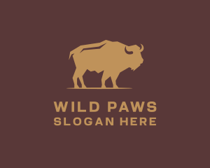 Mammal - Native Buffalo Wildlife logo design