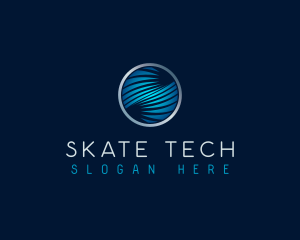 Cyber Tech Waves logo design