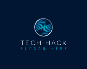 Cyber Tech Waves logo design