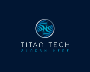 Cyber Tech Waves logo design