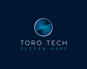 Cyber Tech Waves logo design