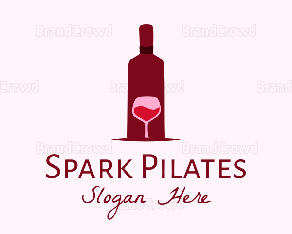 Wine Glass & Bottle Logo