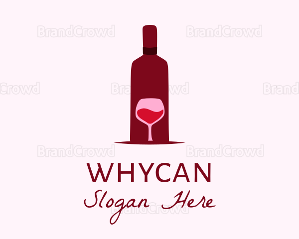 Wine Glass & Bottle Logo