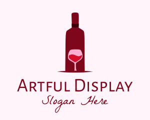 Wine Glass & Bottle logo design