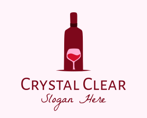 Glass - Wine Glass & Bottle logo design