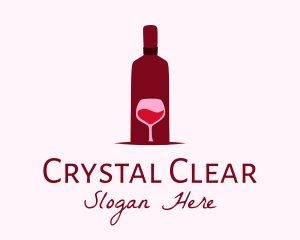 Glassware - Wine Glass & Bottle logo design