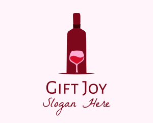 Wine Glass & Bottle logo design