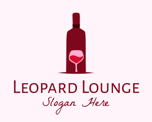 Wine Glass & Bottle logo design