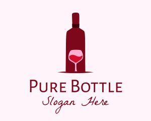 Bottle - Wine Glass & Bottle logo design