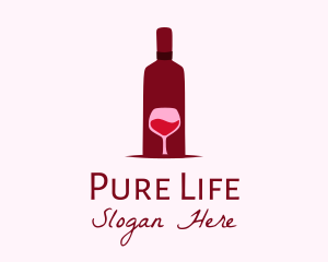 Bottle - Wine Glass & Bottle logo design