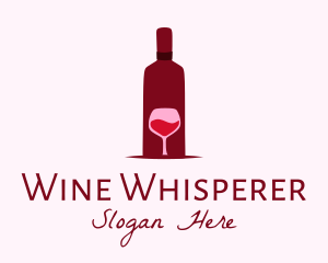 Sommelier - Wine Glass & Bottle logo design