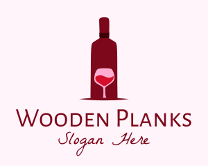 Wine Glass & Bottle logo design