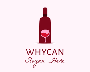 Grape Vine - Wine Glass & Bottle logo design