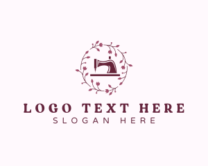 Textile - Floral Sewing Machine Embroidery logo design