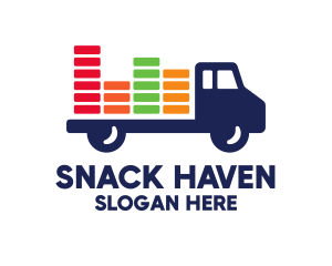 Colorful Cargo Truck logo design