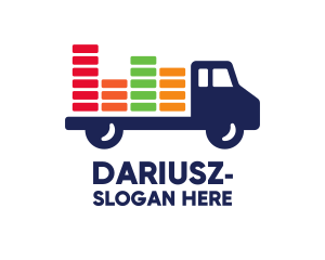 Vehicle - Colorful Cargo Truck logo design