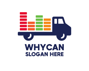 Delivery Truck - Colorful Cargo Truck logo design