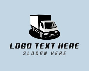 Box Truck Logistics Delivery Logo