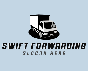 Truck Logistics Import Delivery logo design