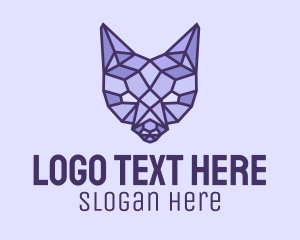 Polygonal - Geometric Fox Head logo design