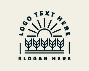 Botanical - Sun Wheat Harvest logo design