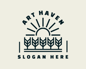 Sun Wheat Harvest logo design