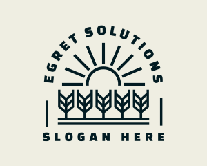 Sun Wheat Harvest logo design