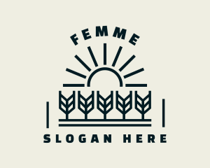 Sun Wheat Harvest logo design