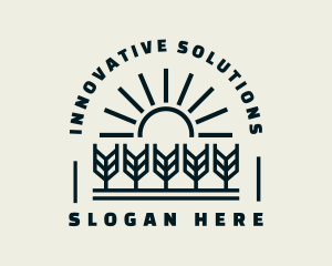 Sun Wheat Harvest logo design