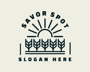 Sun Wheat Harvest logo design