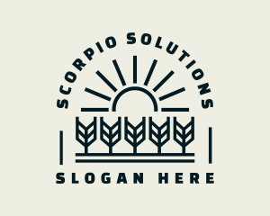 Sun Wheat Harvest logo design