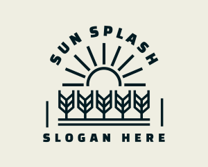 Sun Wheat Harvest logo design