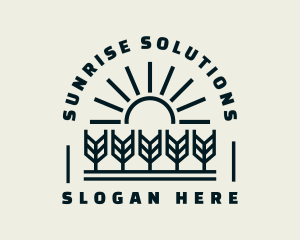 Sun - Sun Wheat Harvest logo design