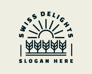 Sun Wheat Harvest logo design