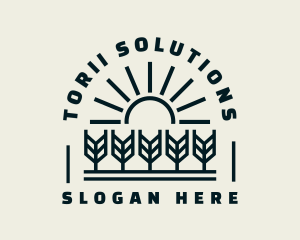 Sun Wheat Harvest logo design