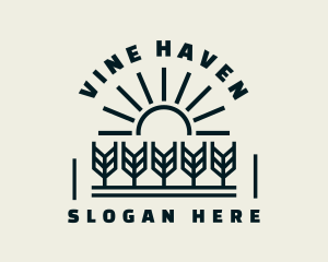 Sun Wheat Harvest logo design