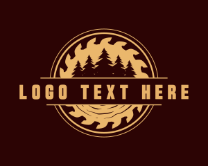 Log - Saw Tree Woodwork logo design