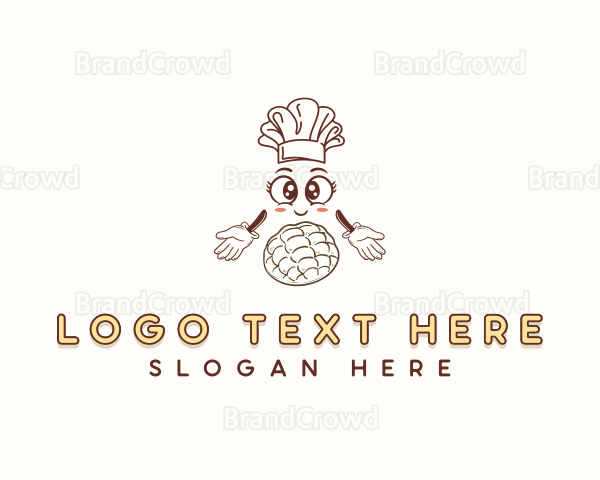 Cartoon Pastry Baker Logo