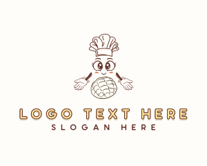 Bread - Cartoon Pastry Baker logo design