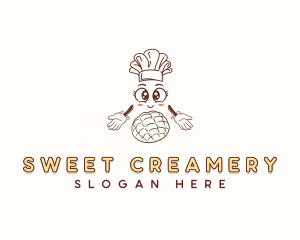 Cartoon Pastry Baker logo design